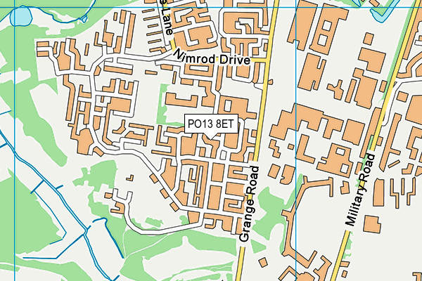 PO13 8ET map - OS VectorMap District (Ordnance Survey) PO13 8ET map - OS VectorMap District (Ordnance Survey)