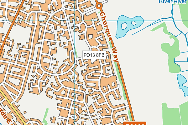 PO13 8FB map - OS VectorMap District (Ordnance Survey) PO13 8FB map - OS VectorMap District (Ordnance Survey)