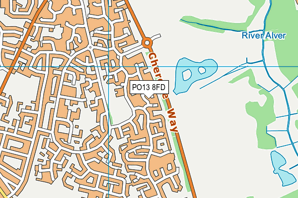 PO13 8FD map - OS VectorMap District (Ordnance Survey) PO13 8FD map - OS VectorMap District (Ordnance Survey)
