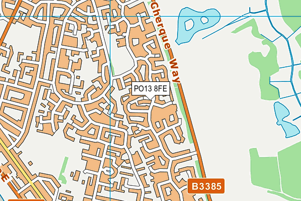 PO13 8FE map - OS VectorMap District (Ordnance Survey) PO13 8FE map - OS VectorMap District (Ordnance Survey)