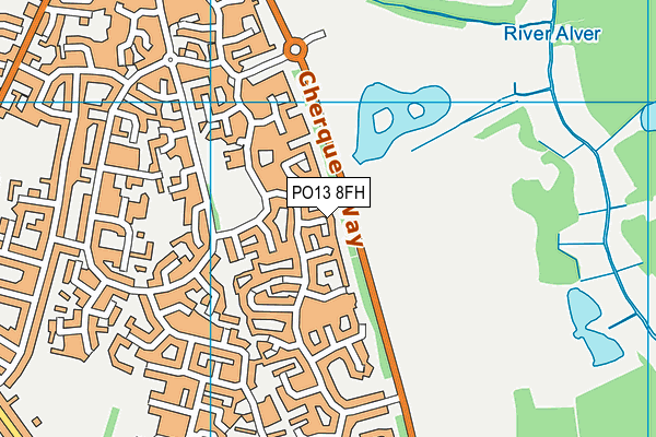 PO13 8FH map - OS VectorMap District (Ordnance Survey) PO13 8FH map - OS VectorMap District (Ordnance Survey)