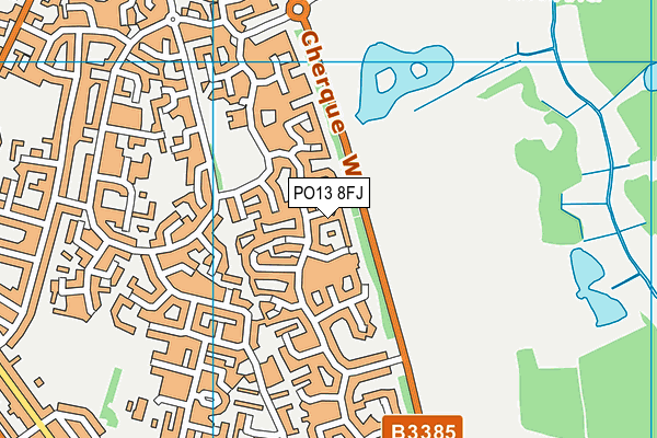 PO13 8FJ map - OS VectorMap District (Ordnance Survey) PO13 8FJ map - OS VectorMap District (Ordnance Survey)
