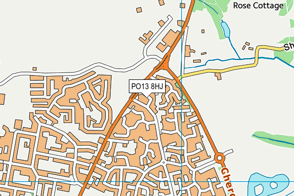 PO13 8HJ map - OS VectorMap District (Ordnance Survey) PO13 8HJ map - OS VectorMap District (Ordnance Survey)