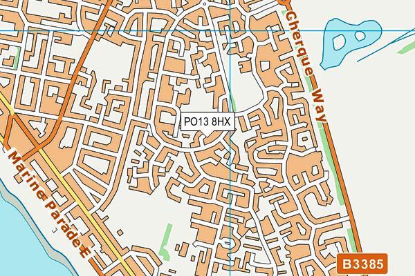 PO13 8HX map - OS VectorMap District (Ordnance Survey) PO13 8HX map - OS VectorMap District (Ordnance Survey)