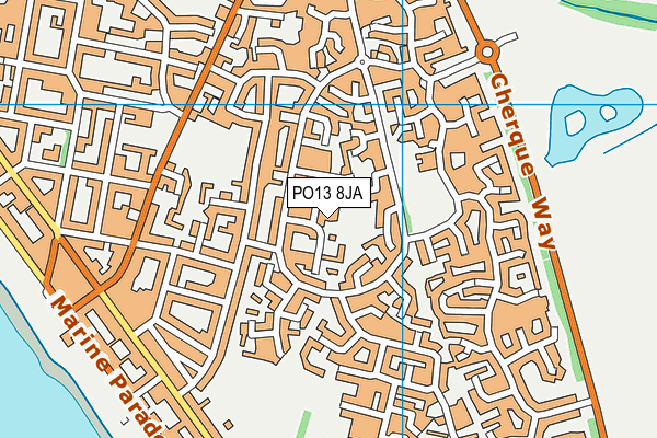 PO13 8JA map - OS VectorMap District (Ordnance Survey) PO13 8JA map - OS VectorMap District (Ordnance Survey)