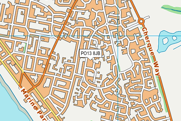PO13 8JB map - OS VectorMap District (Ordnance Survey) PO13 8JB map - OS VectorMap District (Ordnance Survey)