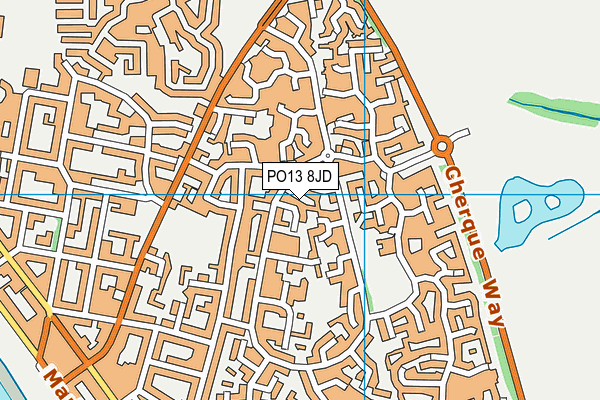 PO13 8JD map - OS VectorMap District (Ordnance Survey) PO13 8JD map - OS VectorMap District (Ordnance Survey)