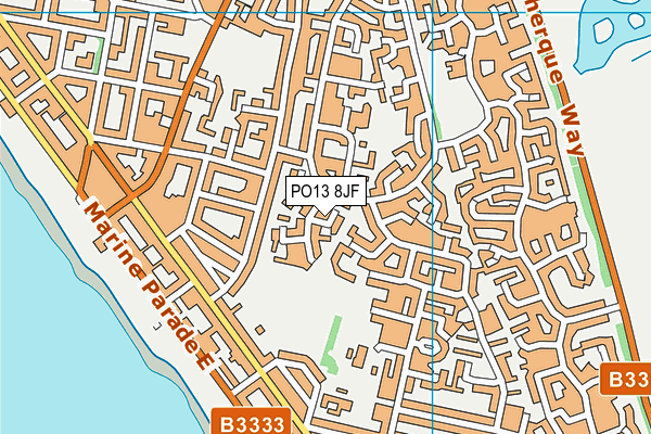 PO13 8JF map - OS VectorMap District (Ordnance Survey) PO13 8JF map - OS VectorMap District (Ordnance Survey)