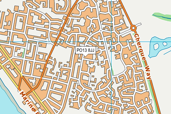 PO13 8JJ map - OS VectorMap District (Ordnance Survey) PO13 8JJ map - OS VectorMap District (Ordnance Survey)