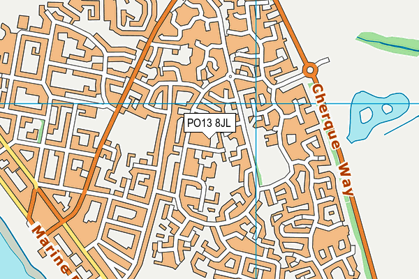 PO13 8JL map - OS VectorMap District (Ordnance Survey) PO13 8JL map - OS VectorMap District (Ordnance Survey)