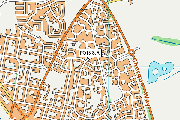PO13 8JR map - OS VectorMap District (Ordnance Survey) PO13 8JR map - OS VectorMap District (Ordnance Survey)