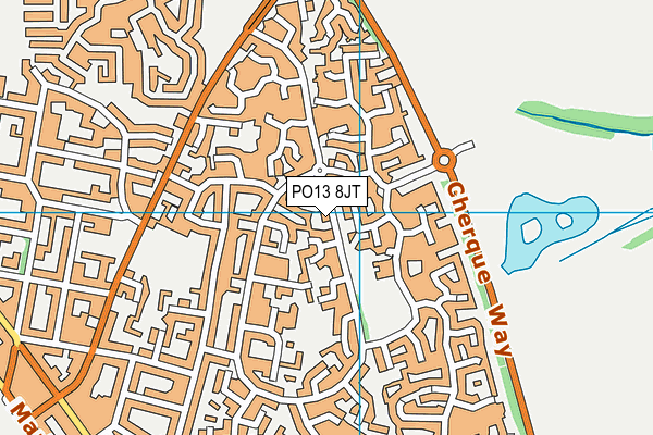 PO13 8JT map - OS VectorMap District (Ordnance Survey) PO13 8JT map - OS VectorMap District (Ordnance Survey)