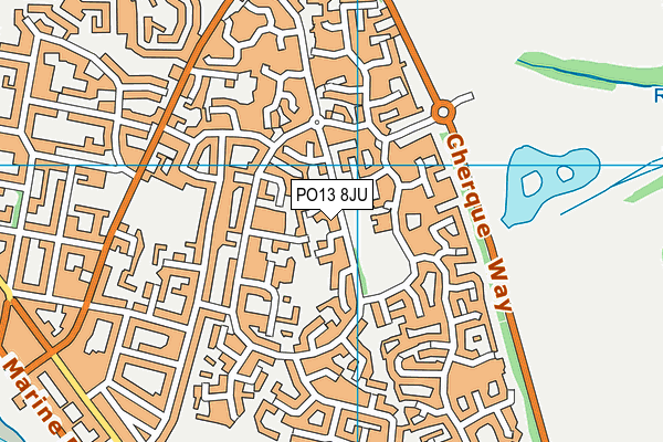 PO13 8JU map - OS VectorMap District (Ordnance Survey) PO13 8JU map - OS VectorMap District (Ordnance Survey)