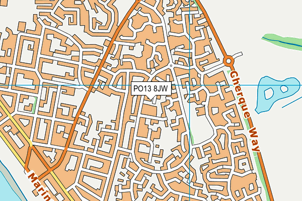 PO13 8JW map - OS VectorMap District (Ordnance Survey) PO13 8JW map - OS VectorMap District (Ordnance Survey)