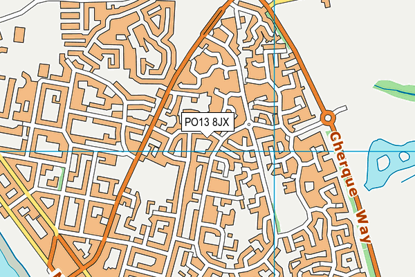PO13 8JX map - OS VectorMap District (Ordnance Survey) PO13 8JX map - OS VectorMap District (Ordnance Survey)