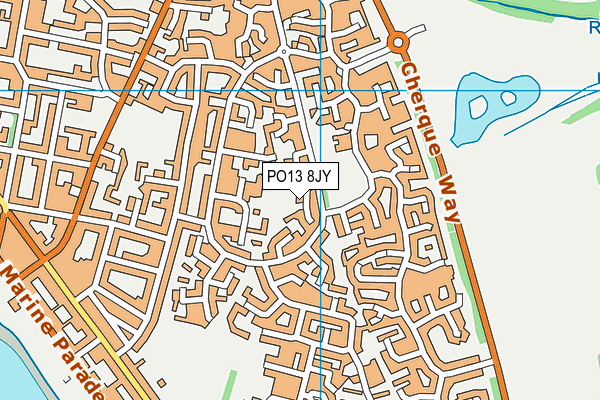 PO13 8JY map - OS VectorMap District (Ordnance Survey) PO13 8JY map - OS VectorMap District (Ordnance Survey)