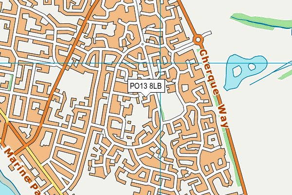 PO13 8LB map - OS VectorMap District (Ordnance Survey) PO13 8LB map - OS VectorMap District (Ordnance Survey)