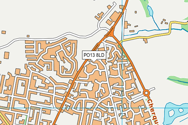 PO13 8LD map - OS VectorMap District (Ordnance Survey) PO13 8LD map - OS VectorMap District (Ordnance Survey)
