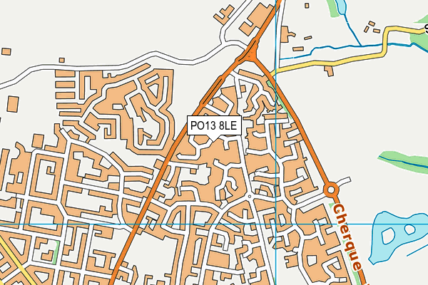 PO13 8LE map - OS VectorMap District (Ordnance Survey) PO13 8LE map - OS VectorMap District (Ordnance Survey)