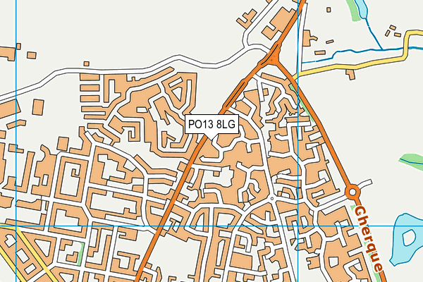 PO13 8LG map - OS VectorMap District (Ordnance Survey) PO13 8LG map - OS VectorMap District (Ordnance Survey)