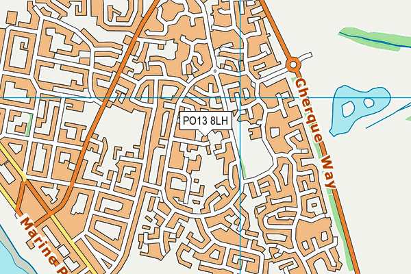 PO13 8LH map - OS VectorMap District (Ordnance Survey)