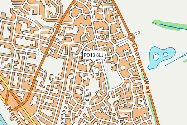 PO13 8LJ map - OS VectorMap District (Ordnance Survey) PO13 8LJ map - OS VectorMap District (Ordnance Survey)