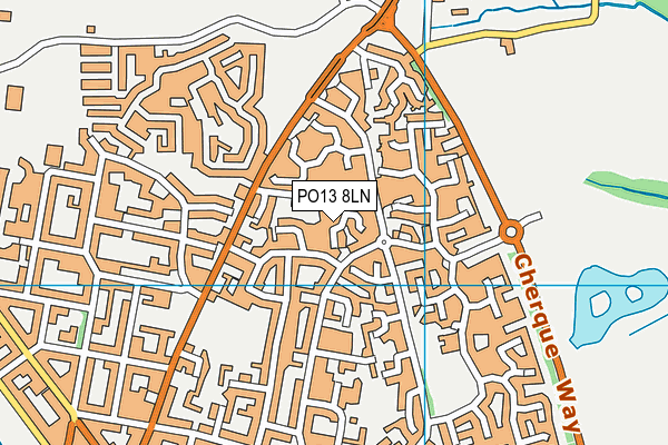 PO13 8LN map - OS VectorMap District (Ordnance Survey) PO13 8LN map - OS VectorMap District (Ordnance Survey)