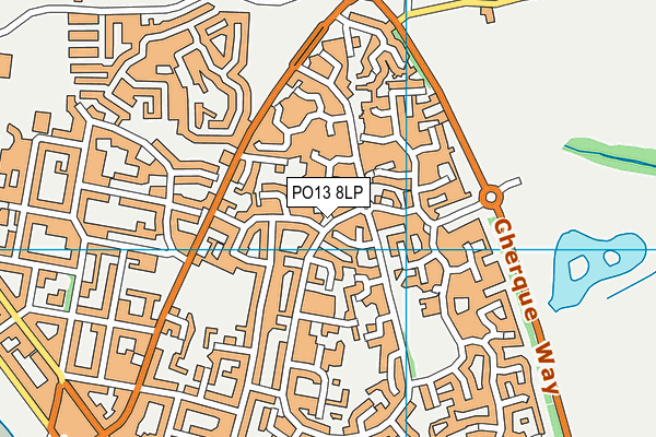 PO13 8LP map - OS VectorMap District (Ordnance Survey) PO13 8LP map - OS VectorMap District (Ordnance Survey)