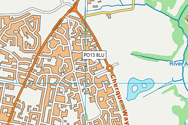 PO13 8LU map - OS VectorMap District (Ordnance Survey) PO13 8LU map - OS VectorMap District (Ordnance Survey)