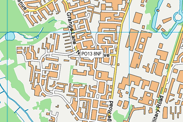 PO13 8NF map - OS VectorMap District (Ordnance Survey) PO13 8NF map - OS VectorMap District (Ordnance Survey)