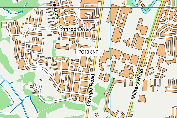 PO13 8NP map - OS VectorMap District (Ordnance Survey) PO13 8NP map - OS VectorMap District (Ordnance Survey)