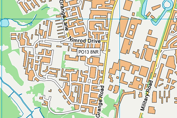 PO13 8NR map - OS VectorMap District (Ordnance Survey) PO13 8NR map - OS VectorMap District (Ordnance Survey)