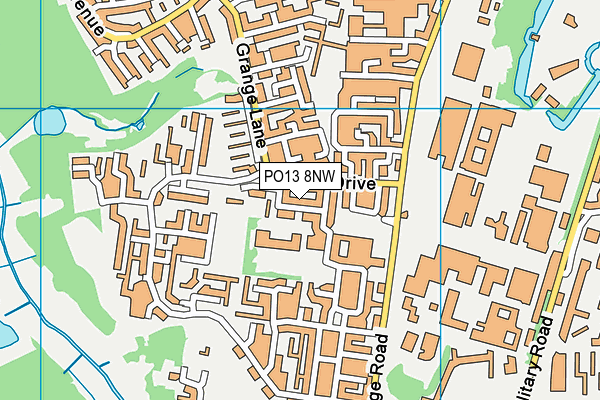 PO13 8NW map - OS VectorMap District (Ordnance Survey) PO13 8NW map - OS VectorMap District (Ordnance Survey)