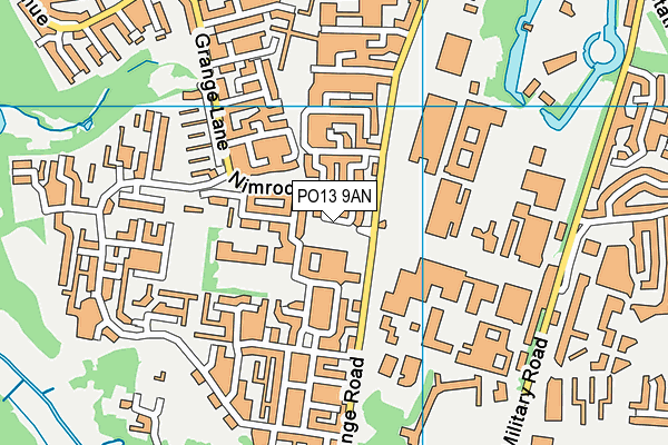 PO13 9AN map - OS VectorMap District (Ordnance Survey) PO13 9AN map - OS VectorMap District (Ordnance Survey)