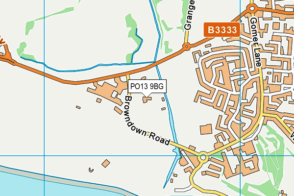 PO13 9BG map - OS VectorMap District (Ordnance Survey) PO13 9BG map - OS VectorMap District (Ordnance Survey)