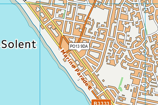 PO13 9DA map - OS VectorMap District (Ordnance Survey) PO13 9DA map - OS VectorMap District (Ordnance Survey)