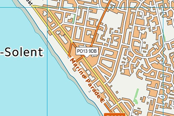 PO13 9DB map - OS VectorMap District (Ordnance Survey) PO13 9DB map - OS VectorMap District (Ordnance Survey)