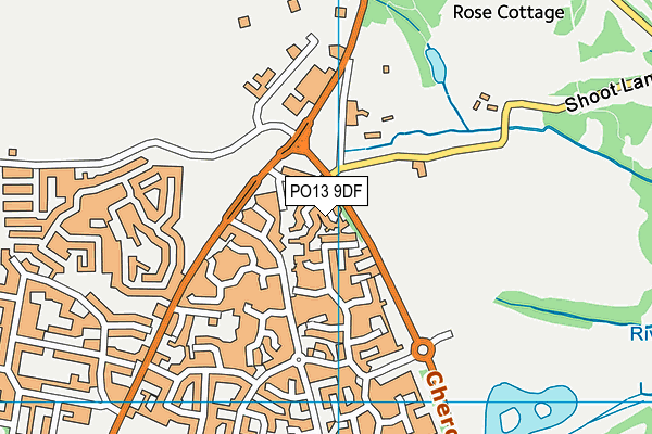 PO13 9DF map - OS VectorMap District (Ordnance Survey) PO13 9DF map - OS VectorMap District (Ordnance Survey)