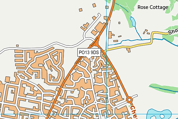 PO13 9DS map - OS VectorMap District (Ordnance Survey) PO13 9DS map - OS VectorMap District (Ordnance Survey)