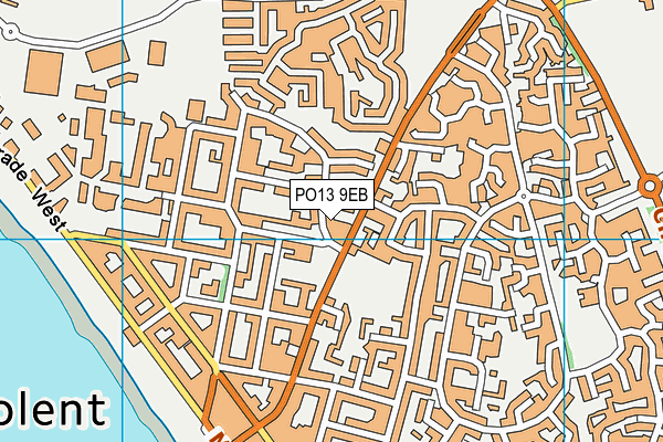PO13 9EB map - OS VectorMap District (Ordnance Survey) PO13 9EB map - OS VectorMap District (Ordnance Survey)