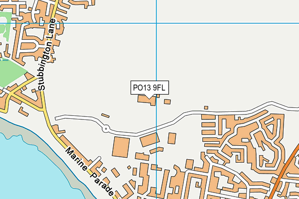 PO13 9FL map - OS VectorMap District (Ordnance Survey) PO13 9FL map - OS VectorMap District (Ordnance Survey)