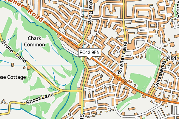 PO13 9FN map - OS VectorMap District (Ordnance Survey) PO13 9FN map - OS VectorMap District (Ordnance Survey)