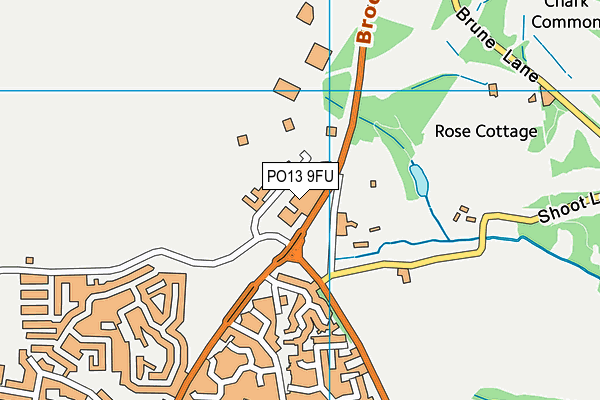 PO13 9FU map - OS VectorMap District (Ordnance Survey) PO13 9FU map - OS VectorMap District (Ordnance Survey)