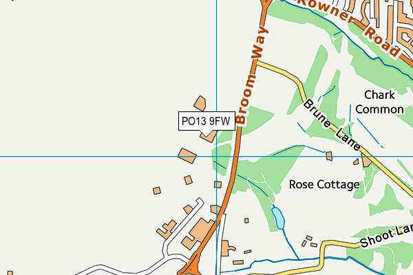 PO13 9FW map - OS VectorMap District (Ordnance Survey) PO13 9FW map - OS VectorMap District (Ordnance Survey)