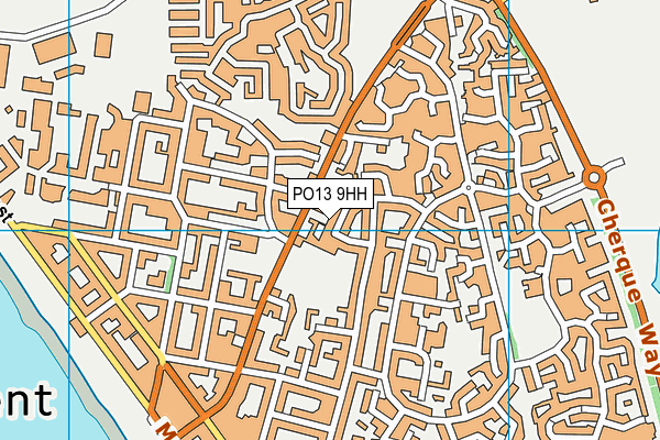 PO13 9HH map - OS VectorMap District (Ordnance Survey) PO13 9HH map - OS VectorMap District (Ordnance Survey)