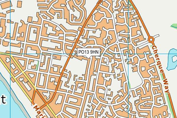 PO13 9HN map - OS VectorMap District (Ordnance Survey) PO13 9HN map - OS VectorMap District (Ordnance Survey)