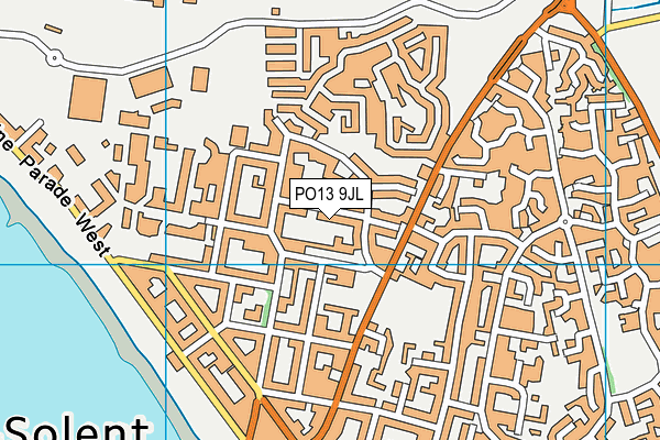 PO13 9JL map - OS VectorMap District (Ordnance Survey) PO13 9JL map - OS VectorMap District (Ordnance Survey)