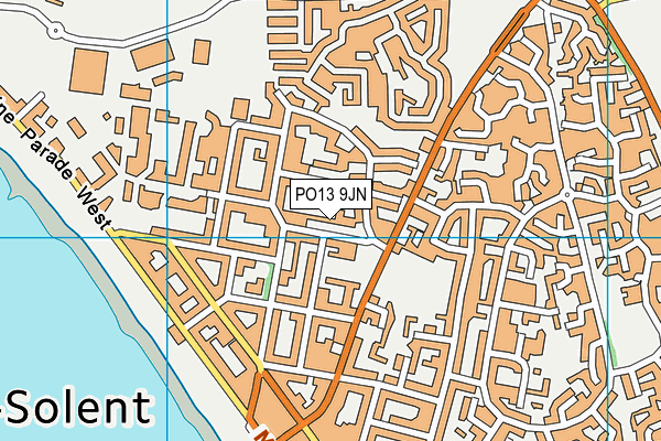 PO13 9JN map - OS VectorMap District (Ordnance Survey) PO13 9JN map - OS VectorMap District (Ordnance Survey)