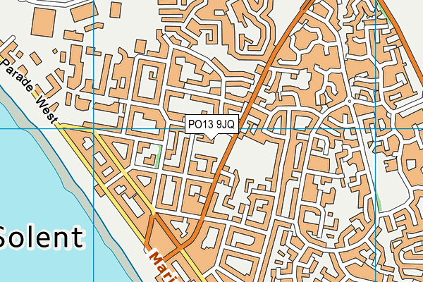 PO13 9JQ map - OS VectorMap District (Ordnance Survey) PO13 9JQ map - OS VectorMap District (Ordnance Survey)