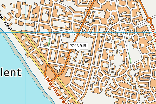 PO13 9JR map - OS VectorMap District (Ordnance Survey) PO13 9JR map - OS VectorMap District (Ordnance Survey)